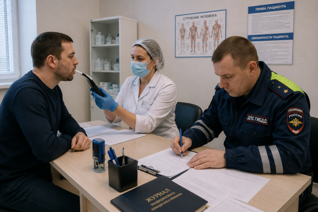 Проверка водителя на алкоголь