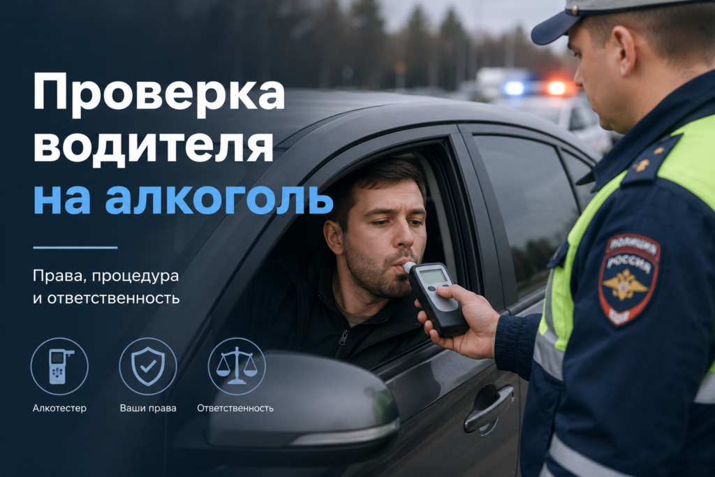 Проверка водителя на алкоголь

