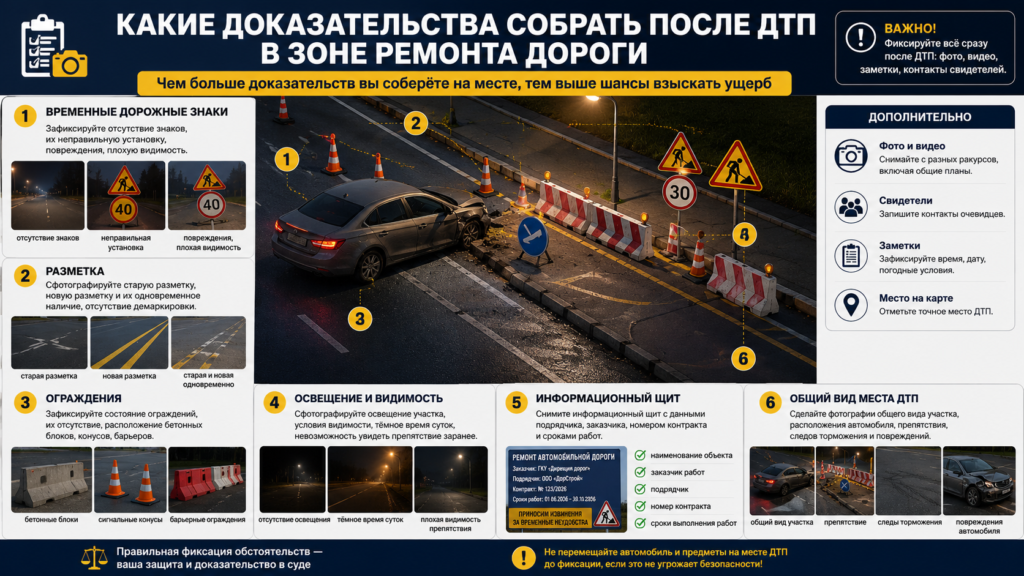 ДТП на ремонтируемой дороге