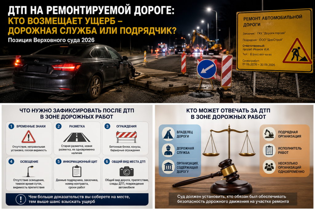 ДТП на ремонте дороги