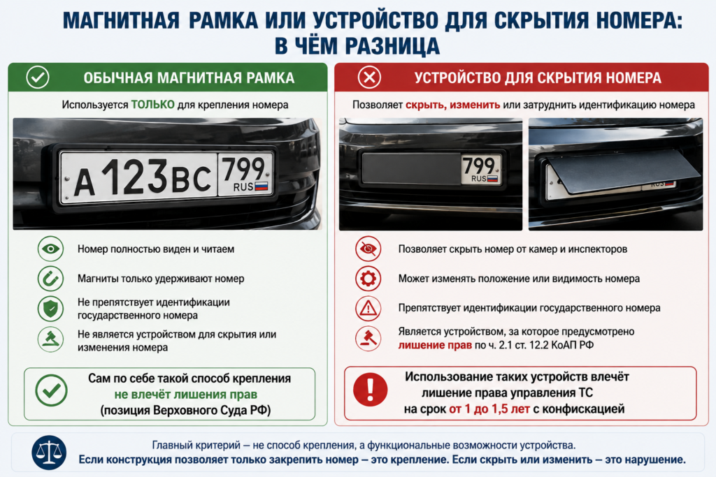 Магнитные рамки для номеров