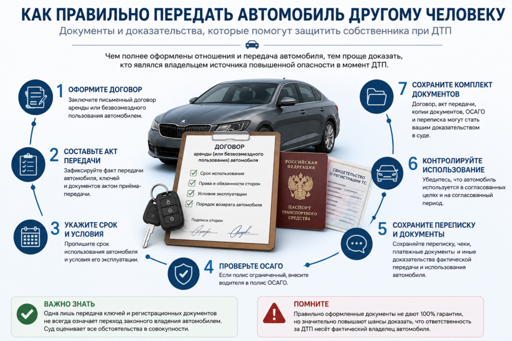 Ответственность собственника автомобиля при ДТП