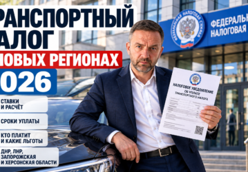 Транспортный налог в новых регионах в 2026 году: ставки, льготы, сроки и расчёт